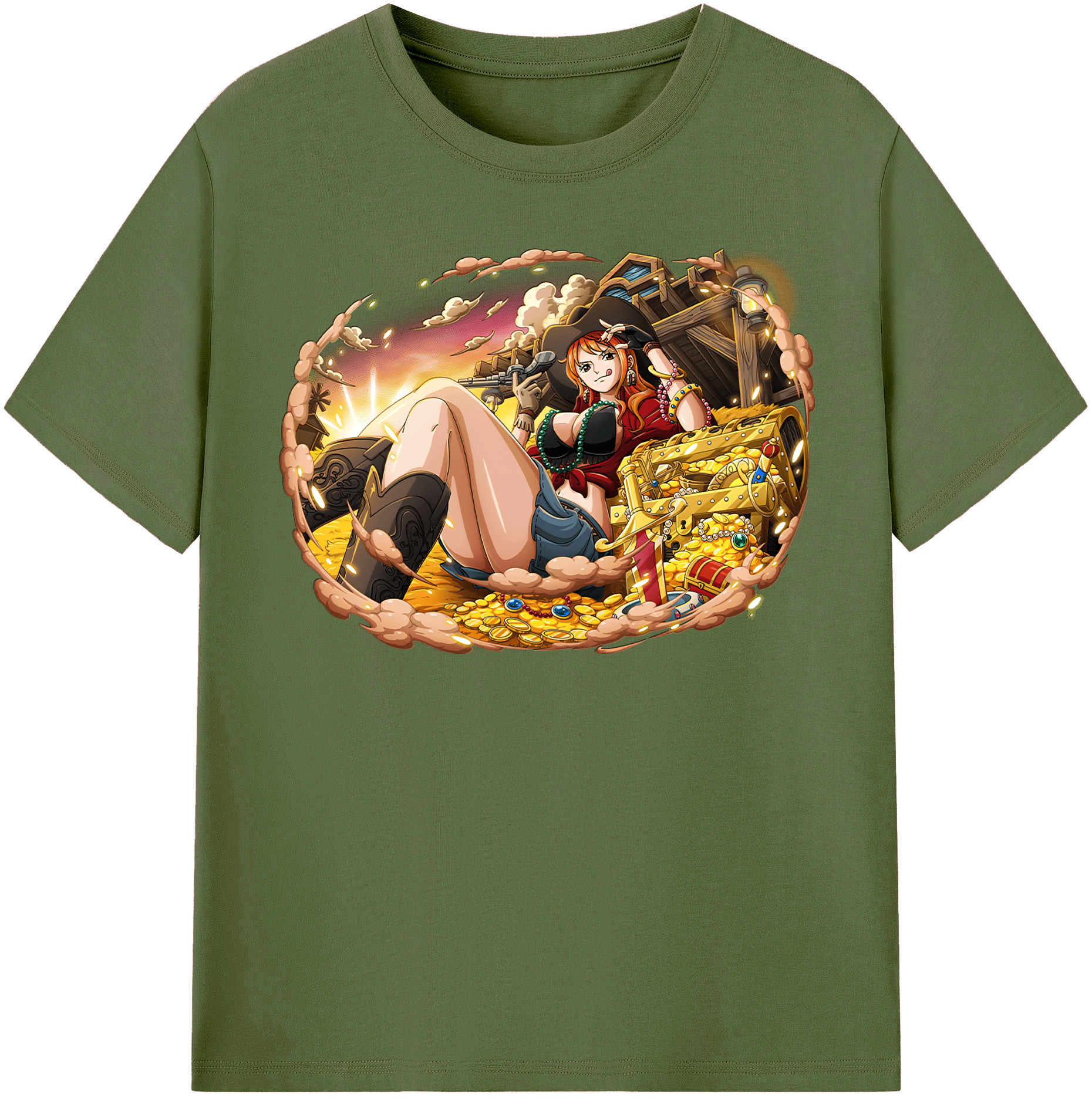 ワンピース ナミ ONE PIECE Nami 綿100％半袖Tシャツ（フロントプリント）
